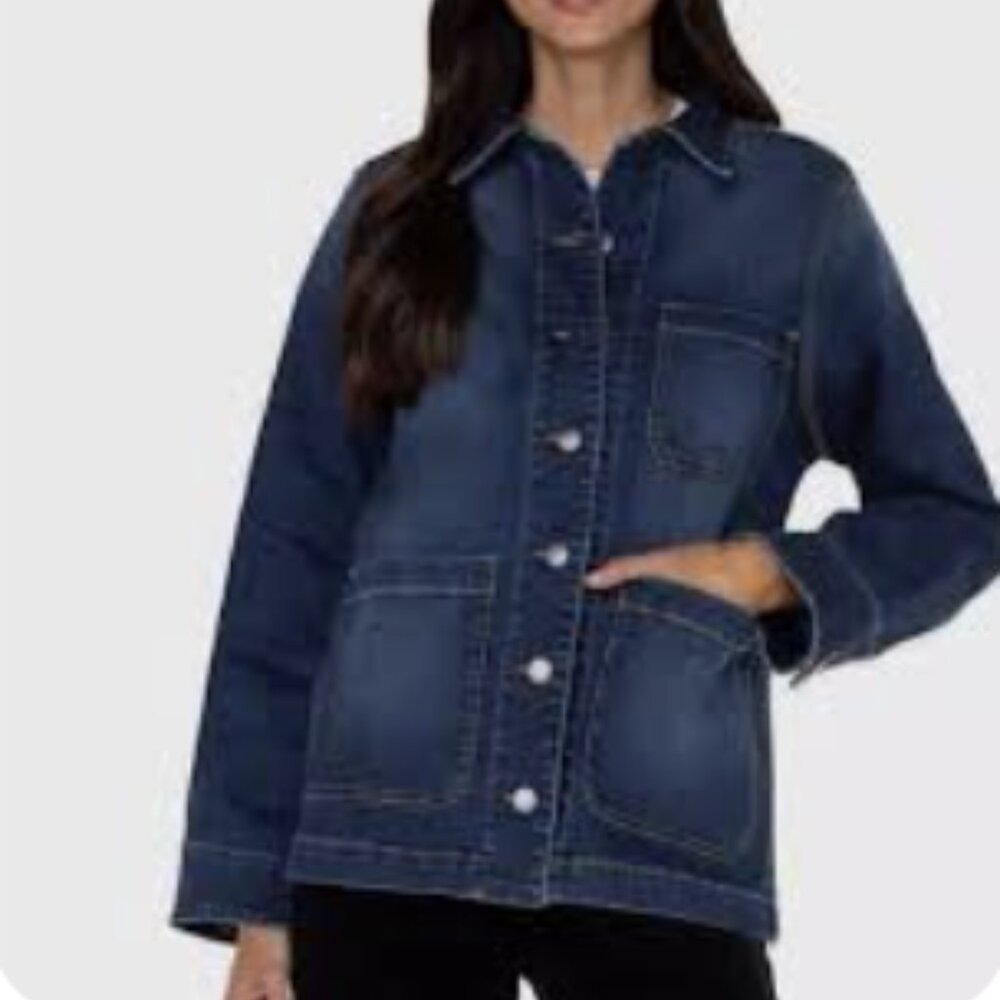 Well Worn • Denim Chore Jacket • Utility Pockets • Size S - Picture 6 of 7